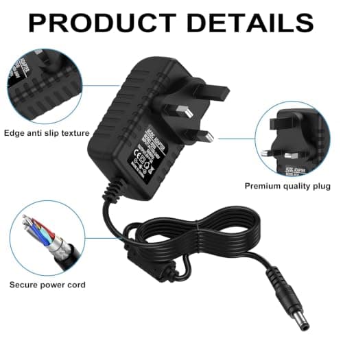 5V Power Supply Adapter, DC 5Volt 3A 2A 1A Charger, AC 100-240V to DC 5V Converter, fit for 5Vdc Baby Monitor/Swing Record Player LED Strip Light Massage Gun etc — view 5