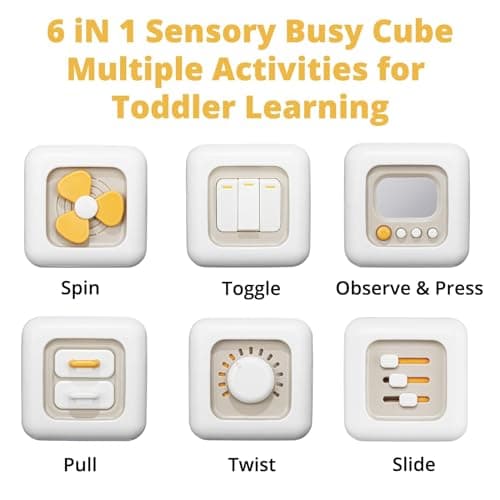 lerrbo Busy Cube Sensory Toy for Babies 6M+, 1PCS — view 2