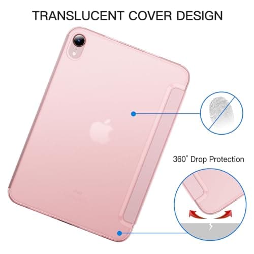 JETech Case for iPad mini A17 Pro/6th Gen (2024/2021), Pink — view 4