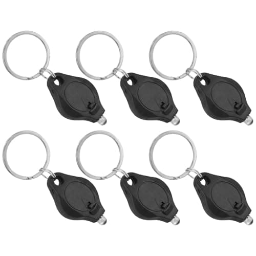 6 Pcs Note Checker Blacklight Mini LED Keychain UV Light Pocket Size Torch