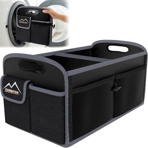 M KARMATER 50L Car Boot Organiser, Collapsible Waterproof Storage Box