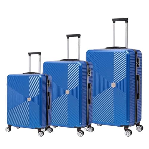 FLYMAX 24" Medium Suitcase Super Lightweight 4 Wheel Spinner Hard Shell ABS Luggage Hold Check in Travel Case Navy 67L — view 2