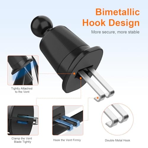 GRIFEMA Car Phone Holder with Suction Cup and Vent Clip — view 6