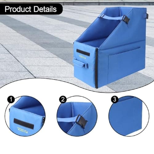 Dickly Foldable Storage Box, Travel Case, Trunk Transport, Bike Organizer with Dust Cover for Camping Trips, Hiking, Riding, Blue — view 4