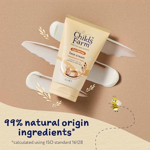 Childs Farm OatDerma Face Cream Moisturiser, Fragrance Free Hydration, Sensitive Skin Emollient, Soothe Baby Kids, 50ml — view 5