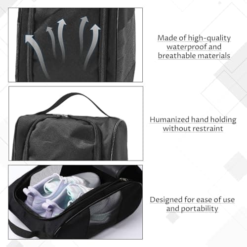 Waterproof Shoe Bag with Ventilation Holes,Shoe Bags for Football Rugby,Golf Boot Bag,Multifunctional for Men,Women,Boys and Girls,Portable Multifunctional Travel,Gym,Outdoor Use Storage Organize — view 3