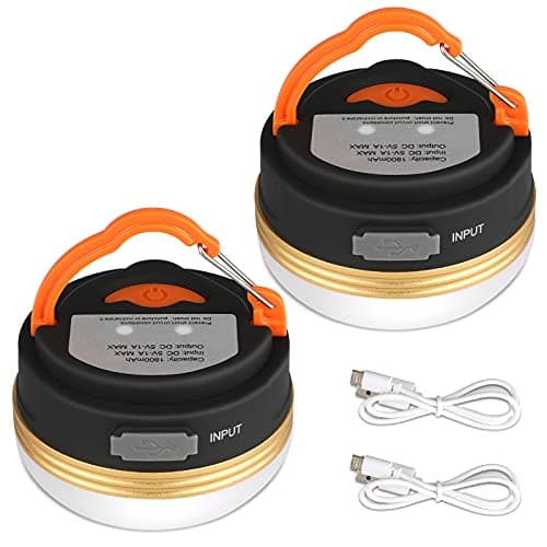 Yizhet Camping Lights, 2 Pcs Camping Lantern & Power Bank USB Rechargeable