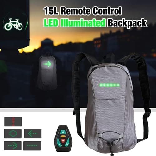 Jlobnyiun LED Illuminated Backpack | 4 LED Signals Remote Control Backpack — view 3