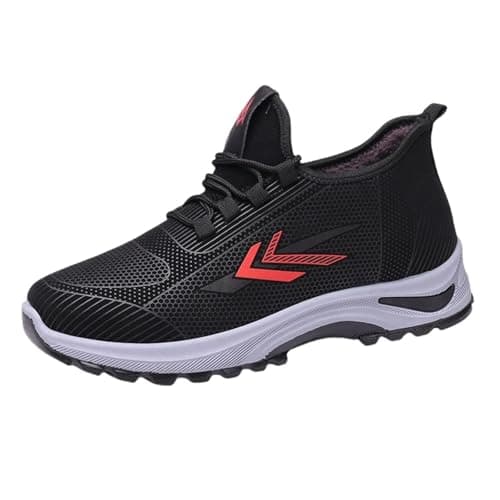 Men's Winter Trainers Warm Fur Lined Walking Shoes Lightweight Sneakers