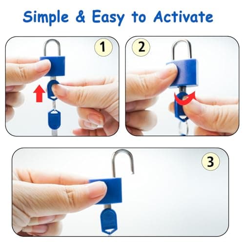 8 Pack Suitcase Locks with Keys, Small Travel Luggage Lock — view 5