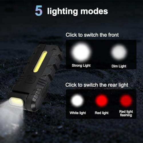 Aolso Rechargeable Torch, 500 Lumens Super Bright EDC Small Torch with Magnetic Base, 180° Rotatable Flashlight, USB-C, Pocket Flashlight for Headlamp Use, Rescue, Camping[Energy Class A] — view 6