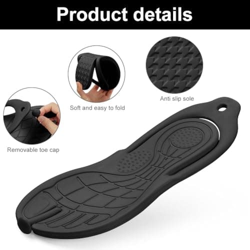 Aomig Foldable Flip Flops Womens Lightweight Travel Thong Slippers Portable Folding Slides Sandal Non Slip Thong Sandals Spa Yoga Open Toes Slippers Quick Drying Shower Shoes Flip Flops(Pink-7.5-8 UK) — view 3