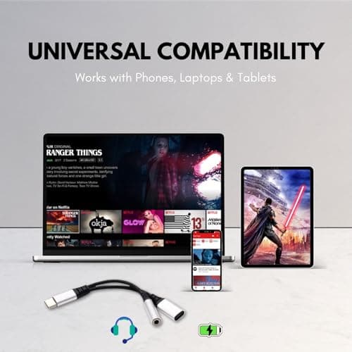 AJPARTS UK USB-C to 3.5mm Jack + Charging Splitter Cable – Short Adapter for Headphones + Power – Ideal for Travel, Car, Work & Gaming – 13.5cm SILVER (2 Pack) — view 6