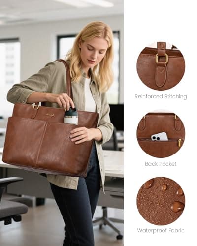 LOVEVOOK Laptop Handbags for Women, 15.6" Large Tote Bags, Ladies Work Bag — view 6