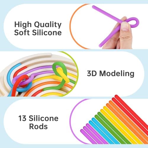 NiToy Silicone Sensory Busy Board, Montessori Travel Fidget Toy — view 5