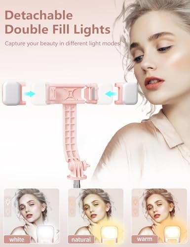 Selfie Stick Tripod for iPhone, Mobile Phone Tripod Stand with Lights — view 2