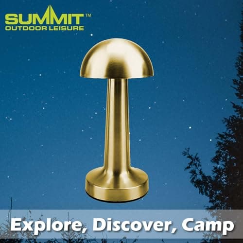 VFM e-Store - Touch Lamp Rechargeable 3 Light Settings - Camping, Travel Holiday Accessories for Summer - 9cm X 22cm Brushed Gold X 1 — view 3