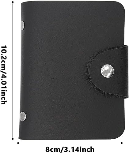 Fat-catz-copy-catz 24 Slots Black Credit Card Holder PU Leather Wallet Travel Debit Bank Organiser Business ID — view 4