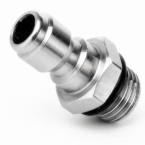 1/4'' Quick Release Connector, 14mm Male Thread to 1/4 inch Quick Release Adapter Pressure Washer Sprayer Snow Foam Lance Bottle Connecting Parts Stainless Steel Coupler