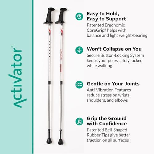 ACTIVATOR Walking Poles for core strengthening, Stability and Off-Loading — view 2