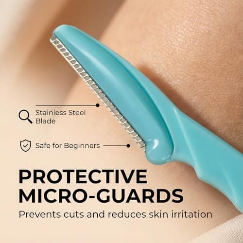 Ultimate Eyebrow Razor Kit for Women | Precision Eyebrow Trimmer & Face Shavers for Women | Includes Dermaplane Razor for Smooth Skin & Face Razors for Women, 6 Packs — view 2
