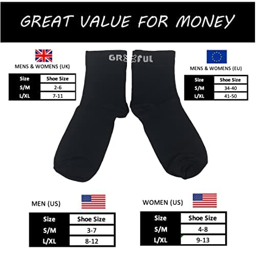 Short Compression Socks for Men & Women – Ankle Support Socks for Running, Sport & Everyday Wear | Lightweight Arch & Foot Support Socks for Comfort & Recovery – 1 Pair S/M — view 2