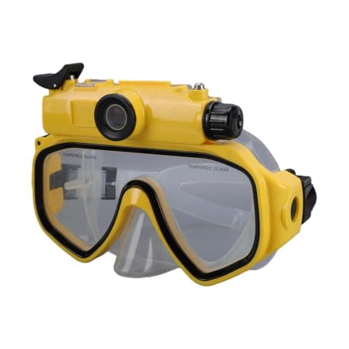Yunseity 2K Camera Diving Goggles, 100° Wide Angle 15m Depth Underwater