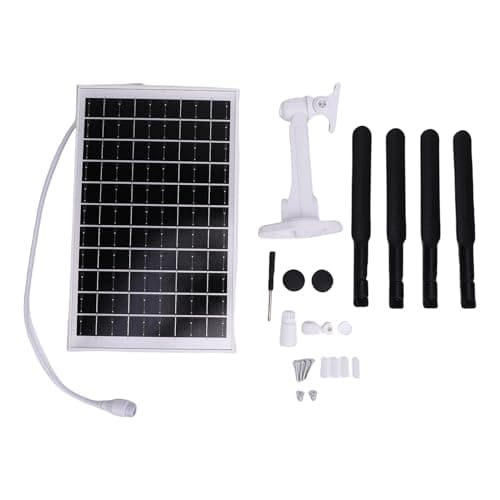 Mumusuki Solar Powered 4G LTE Modem Router, 7 Days Solar Power IP66 Water Proof, WiFi Extender and Modem 300Mbps 18000mAh Battery 150M Range for Outdoor Camping RV (White Antennae)