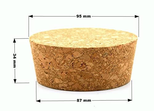 AlcoFermBrew Cork Stopper 95/87mm - Tapered Cork Bung | Cork Plug | Cork Lid — view 2
