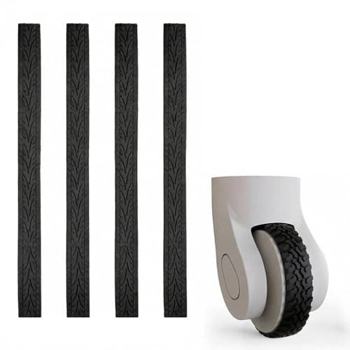 hankousi 4Pcs Luggage Wheel Protectors, Silent Protection & Trimable Silicone Suitcase Wheel Covers for Suitcase Maintenance