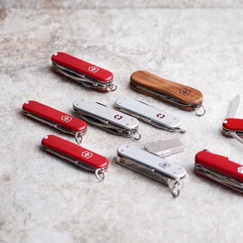 Victorinox Swiss Army Knife Classic Alox Pocket Knife, 5 Functions, Silver — view 2