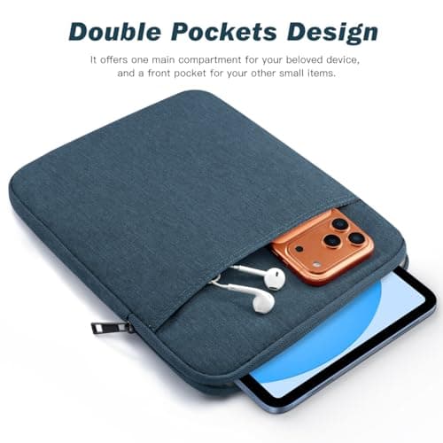 Dadanism 9-11 Inch Tablet Sleeve Bag Padded Carrying Case, Indigo — view 4