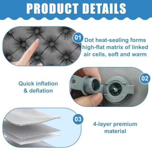 Inflatable Seat Cushion 40*30cm Portable Air Cushion for Long Siting Travel — view 3