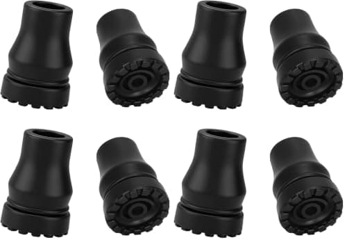 supregear Rubber Ferrules for Walking Sticks (8-Pack), 19mm Non-Slip Replacement Cane Tip for Standard Walking Stick Folding Cane Crutch Accessory, End Caps Stoppers Tips