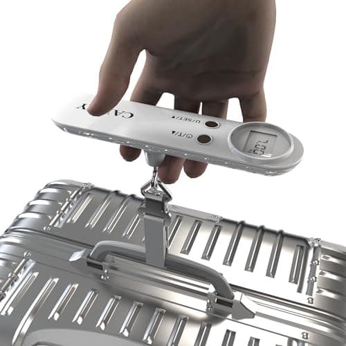 CAMRY Digital Luggage Scale Portable 50Kg Capacity Backlit LCD Overload Alert & Target Weight Battery Included, White — view 5