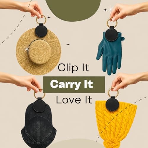 GALAXY BEAUTY Magnetic Hat Clip for Bag Travel (Black) — view 6