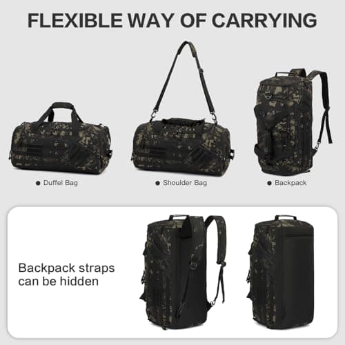 TONRUYN Tactical Gym Bag for Men 45L Sports Duffle Holdall Bags for Travel — view 4