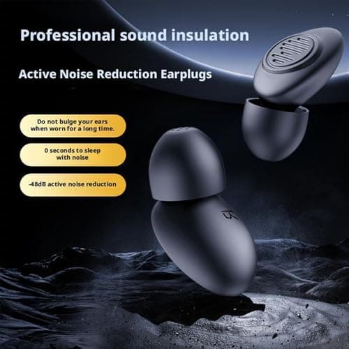Ear Plugs for Sleep 48dB Noise Canceling Ear Plugs for Sleeping – Ergonomic Design for Side Sleepers & Work. Secure-Fit Short Stem, Non-Slip Comfort. Travel Case for Easy Storage — view 2