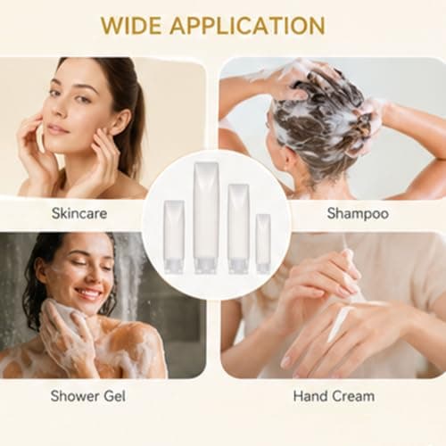 Thfaeyta 6 pcs Travel Bottles for Toiletries Clear Travel Toiletry Bottles — view 6
