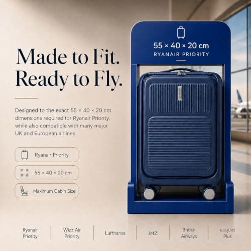 Aerolite 55x40x20 Expandable Cabin Suitcase with Front Laptop Compartment — view 5