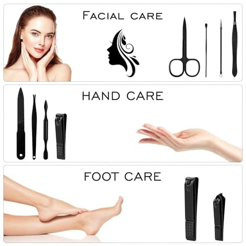 Manicure Set Gifts for Men Stainless Steel Nail Clippers Set Kit Care Tools — view 2