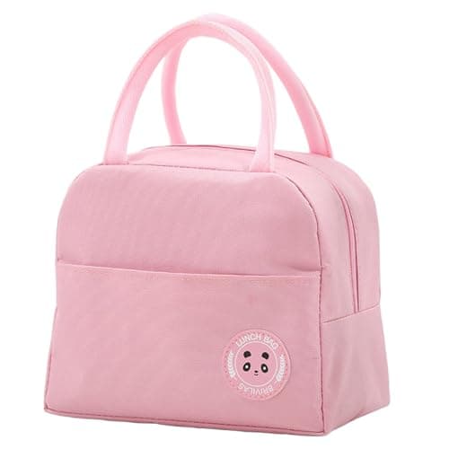 AYNKH Insulated Lunch Bag Container Tote Reusable Cooler Bags with Leak Proof Liner for Adults Kids Work School Picnic Travel (Pink)