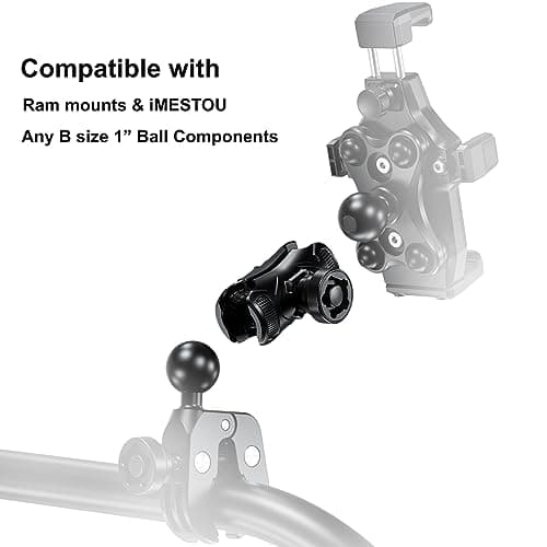 iMESTOU Anti-Theft Double Socket Arm Fits for RAM Size B - Phone Mounts or Other Accessories — view 4