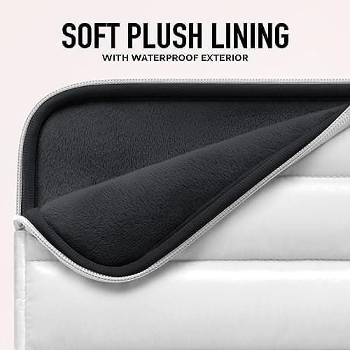 VANDEL - The Original Puffy Laptop Sleeve 13-14 Inch White Laptop Sleeve for Women Carrying Case Cover MacBook Pro 35.6 cm, MacBook Air 13 Inch, iPad Pro 12.9, Dell, Asus, HP — view 6