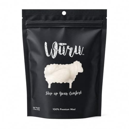 Wuru Wool, Premium Blister Prevention & Foot Comfort, All Natural Wool Padding to Prevent Blisters, Irritation, & Rubbing, Cushion for Hiking, Walking, Sports, Dance, & More
