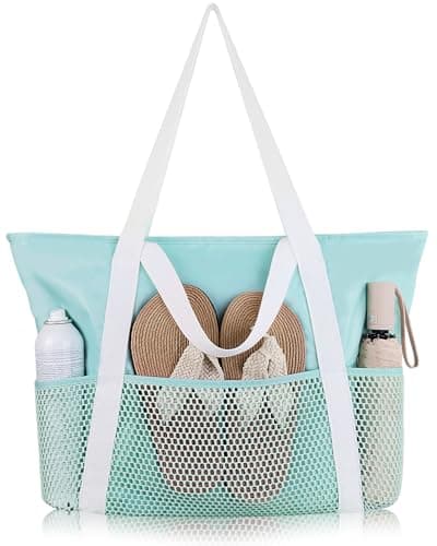 HOMESPON Beach Bag Large Waterproof Tote for Women with Zipper