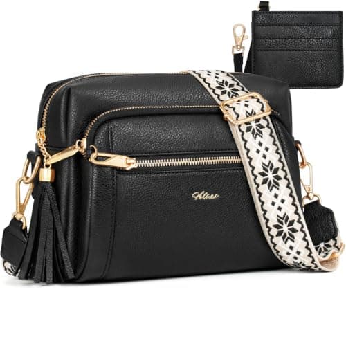 HILAEX Crossbody Bags for Women Anti-Theft Function, 26 x 10 x 20 CM Black