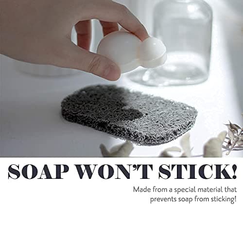 myHomeBody Soap Saver, Lifting Pads for Dish, Set of 6 – 3 Beige, 3 Grey — view 3