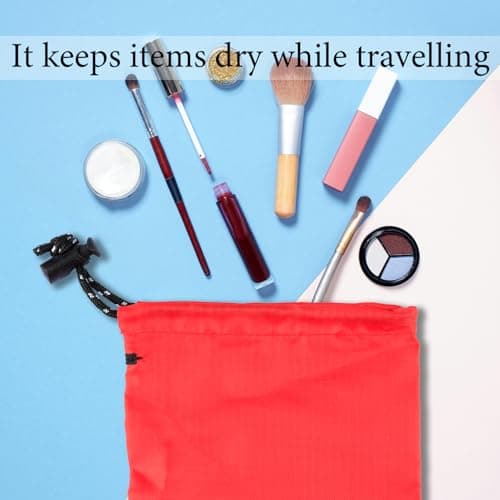 Tabanzhe 3PCS Small Drawstring Bags-Foldable Storage Pouch for Travel Waterproof Dry Bags Beach Sand Bag Portable Nylon Bags for Outdoor Gym School Small Items Oganization — view 3