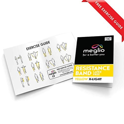 Meglio Resistance Band, 1.5m, Yellow, Latex Free, With Exercise Guide — view 2